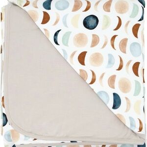 Little Sleepies Moon Phase Blanket - Cream, Brown, Blue